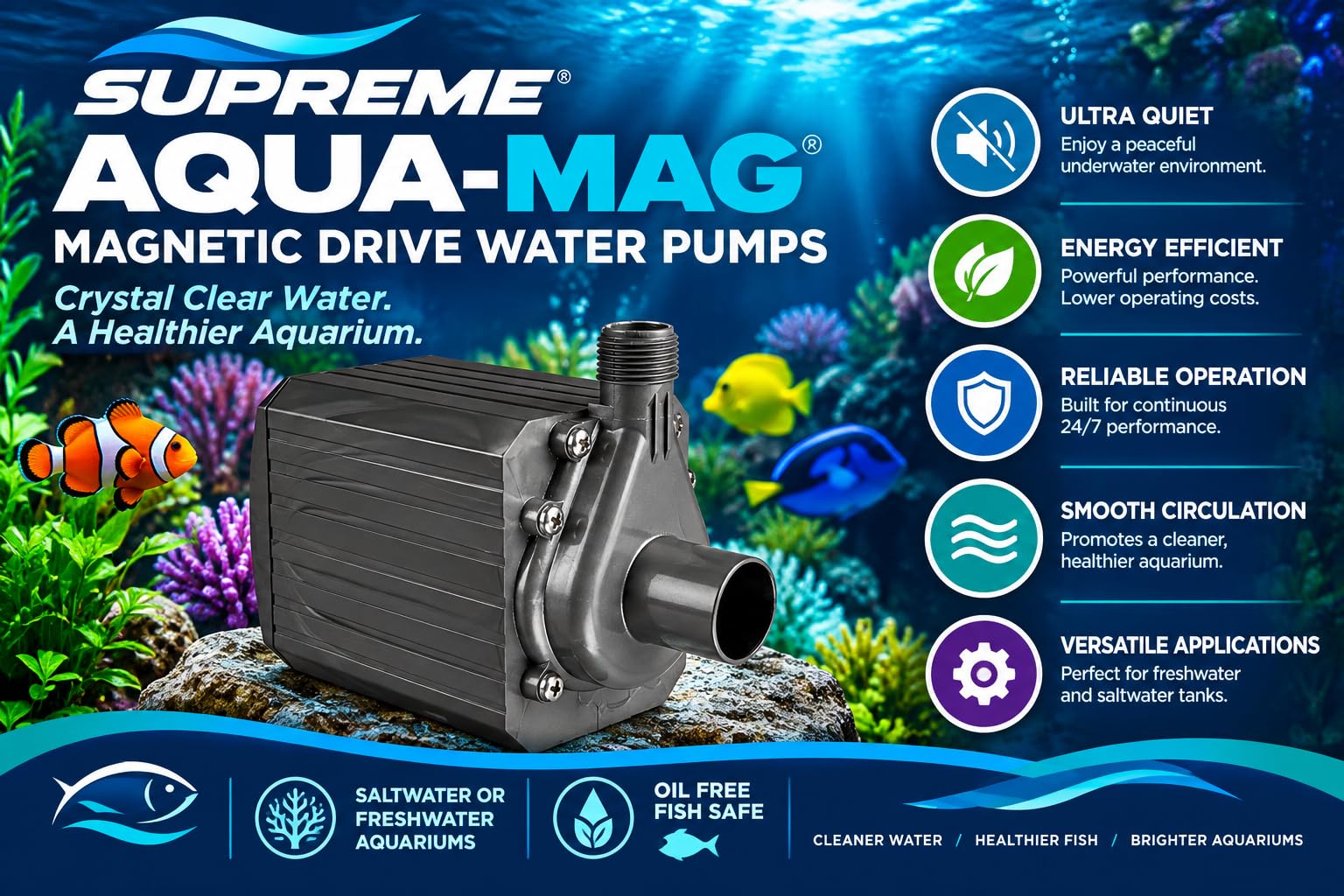 Amazon.com : Danner Manufacturing, Inc., Supreme Aqua-Mag 1200 GPH
